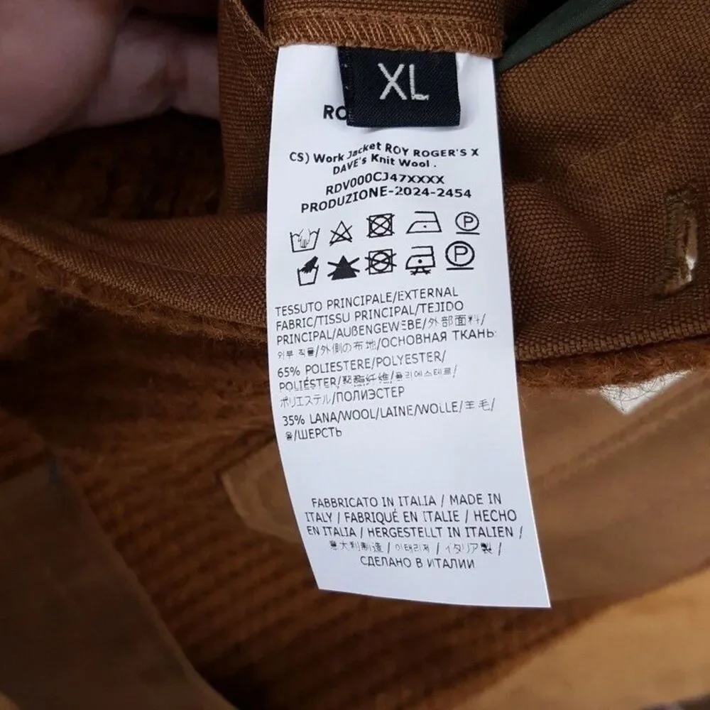 ROY ROGERS X DAVE'S NEW YORK Jacket Mens XL Brown Wool Knit Work Duck $585 - Picture 5 of 7